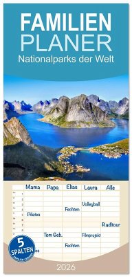 Familienplaner 2026 - Nationalparks der Welt mit 5 Spalten (Wandkalender, 21 x 45 cm) CALVENDO Familienplaner 2026 - Nationalparks der Welt mit 5 Spalten (Wandkalender, 21 x 45 cm) CALVENDO