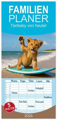 Familienplaner 2026 - Tierbaby von heute! mit 5 Spalten (Wandkalender, 21 x 45 cm) CALVENDO Familienplaner 2026 - Tierbaby von heute! mit 5 Spalten (Wandkalender, 21 x 45 cm) CALVENDO