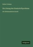 Die Lösung des Sinaischriftproblems