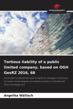 Cover Tortious liability of a public limited company, based on OGH GesRZ 2016, 68