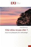 Citer et/ou ne pas citer ?