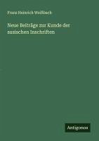 Cover Neue Beiträge zur Kunde der susischen Inschriften