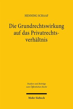 Cover Die Grundrechtswirkung auf das Privatrechtsverhältnis
