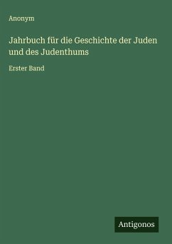 Cover Jahrbuch für die Geschichte der Juden und des Judenthums