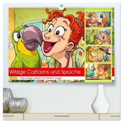 Witzige Cartoons und Sprüche. Das lustige Leben mit einem Vogel (hochwertiger Premium Wandkalender 2026 DIN A2 quer), Kunstdruck in Hochglanz