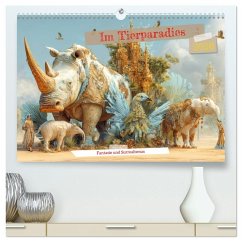 Im Tierparadies - Fantasie und Surrealismus (hochwertiger Premium Wandkalender 2026 DIN A2 quer), Kunstdruck in Hochglanz
