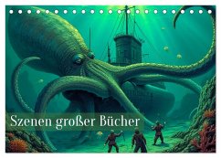 Cover Vergessene Abenteuer - Szenen großer Bücher (Tischkalender 2026 DIN A5 quer), CALVENDO Monatskalender