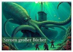 Cover Vergessene Abenteuer - Szenen großer Bücher (Wandkalender 2026 DIN A3 quer), CALVENDO Monatskalender