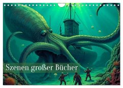 Cover Vergessene Abenteuer - Szenen großer Bücher (Wandkalender 2026 DIN A4 quer), CALVENDO Monatskalender