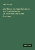Alterthümer der Prager Josefstadt: Israelitischer Friedhof, Alt-Neu-Schule und andere Synagogen