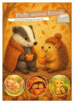 Cover Fluffy animal friends - Animal friendships for everyday life (Wall Calendar 2026 DIN A2 portrait), CALVENDO 12 Month Wall Calendar