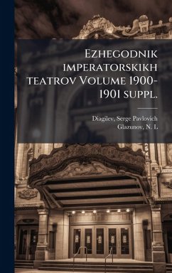 Cover Ezhegodnik imperatorskikh teatrov Volume 1900-1901 suppl.