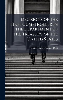 Cover Decisions of the First Comptroller in the Department of the Treasury of the United States