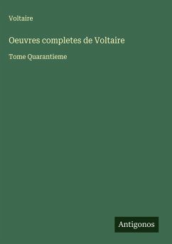 Cover Oeuvres completes de Voltaire