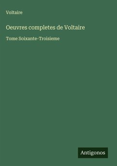 Cover Oeuvres completes de Voltaire