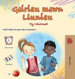 Cover Words in Pictures - My Day (Welsh Children's Book)