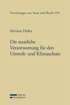 Cover Die staatliche Verantwortung für den Umwelt- und Klimaschutz