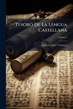 Tesoro De La Lengua Castellana Cover Tesoro De La Lengua Castellana