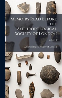 Cover Memoirs Read Before the Anthropological Society of London