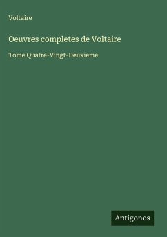 Cover Oeuvres completes de Voltaire