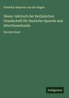 Cover Neues Jahrbuch der Berljnischen Gesellschaft für Deutsche Sprache und Alterthumskunde
