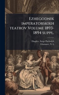 Cover Ezhegodnik imperatorskikh teatrov Volume 1893-1894 suppl.