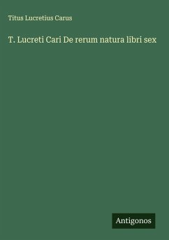 Cover T. Lucreti Cari De rerum natura libri sex