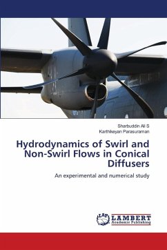 Cover Hydrodynamics of Swirl and Non-Swirl Flows in Conical Diffusers