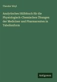 Analytisches Hülfsbuch für die Physiologisch-Chemischen Übungen der Mediciner und Pharmaceuten in Tabellenform Analytisches Hülfsbuch für die Physiologisch-Chemischen Übungen der Mediciner und Pharmaceuten in Tabellenform