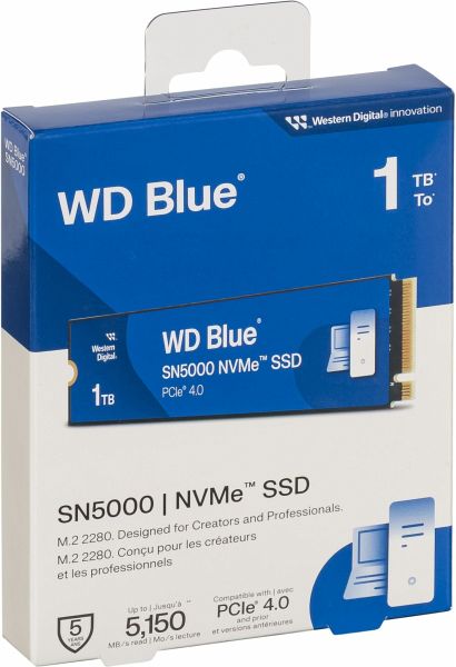 Western Digital Blue SSD 1TB M.2 2280 SN5000 WDS100T4B0E Western Digital Blue SSD 1TB M.2 2280 SN5000 WDS100T4B0E