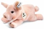 Steiff 280016 - Kleiner Freund Schweinchen Sissi, liegend, rosa, Webpelz, 22 cm
