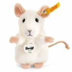 Steiff 056215 - Pilla Maus, aufwartend, weiß, Webpelz, 10 cm