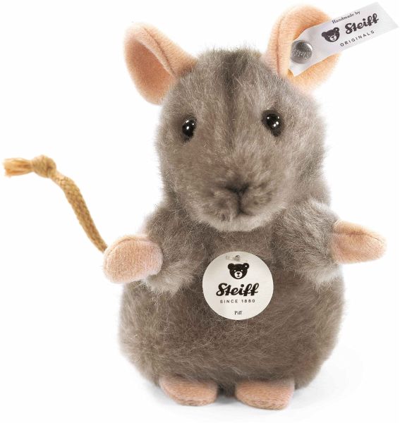 Steiff 056222 - Piff Maus, aufwartend, grau, Webpelz, 10 cm Steiff 056222 - Piff Maus, aufwartend, grau, Webpelz, 10 cm