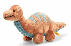 Cover Steiff 087837 - Bronko Brontosaurus, stehend, orange/petrol, Dino, Plüsch, 28 cm