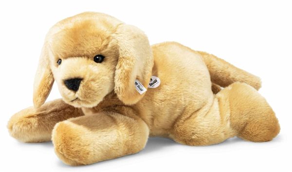 Steiff 067433 - Heavenly Hugs Henny Hund, mit Füllstoff mit Memory-Effekt, liegend, beige, Plüsch, 50 cm