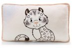 NICI 62445 - Wild Winter, Schneeleopard Eleni Snowbell, Kissen, rechteckig, Plüsch, 43x25cm