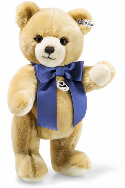 Steiff 12266 - Petsy Teddybär, mit blauer Schleife, Plüsch, beige, 28 cm Steiff 12266 - Petsy Teddybär, mit blauer Schleife, Plüsch, beige, 28 cm