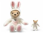Steiff 114052 - Hoodie-Teddybär Hase, Plüsch, weiß/beige, 27 cm