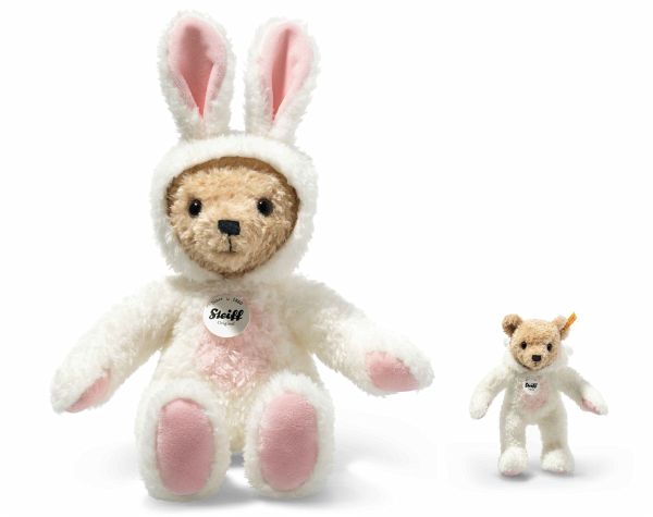 Steiff 114052 - Hoodie-Teddybär Hase, Plüsch, weiß/beige, 27 cm Steiff 114052 - Hoodie-Teddybär Hase, Plüsch, weiß/beige, 27 cm