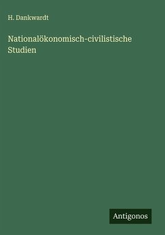 Cover Nationalökonomisch-civilistische Studien