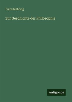 Cover Zur Geschichte der Philosophie