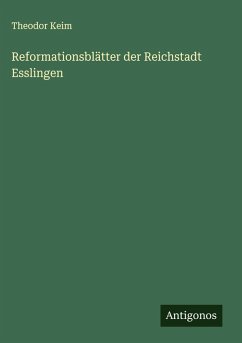 Cover Reformationsblätter der Reichstadt Esslingen