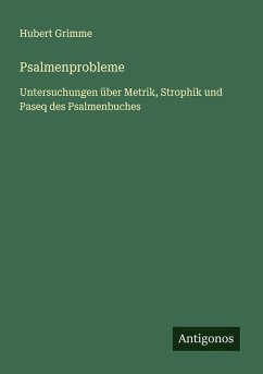 Psalmenprobleme Cover Psalmenprobleme