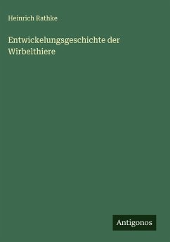 Cover Entwickelungsgeschichte der Wirbelthiere