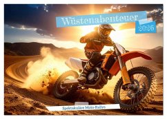 Wüstenabenteuer - Spektakuläre Moto-Rallys (Tischkalender 2026 DIN A5 quer), CALVENDO Monatskalender