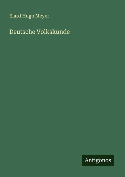 Deutsche Volkskunde Deutsche Volkskunde