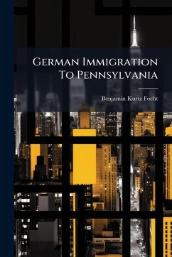 Cover German Immigration To Pennsylvania