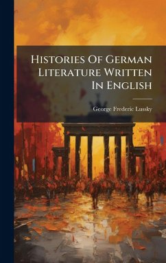 Cover Histories Of German Literature Written In English