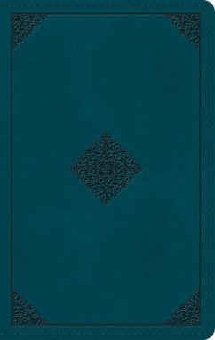 Cover ESV Giant Print Personal Size Bible, Red Letter (Trutone, Deep Teal, Emblem Design)
