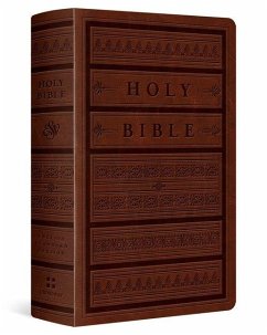Cover ESV Giant Print Personal Size Bible, Red Letter (Trutone, Brown, Engraved Mantel Design)